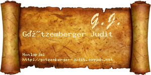 Götzemberger Judit névjegykártya